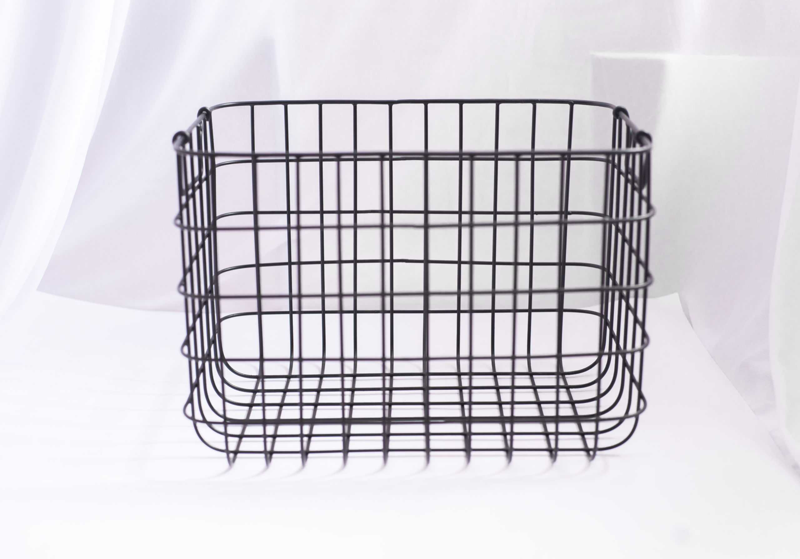 Black Metal Wire Basket - Large